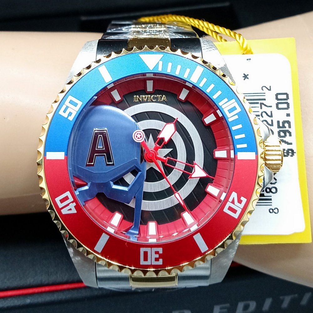 FIRM PRICE-Invicta Limited Edition Marvel Captain